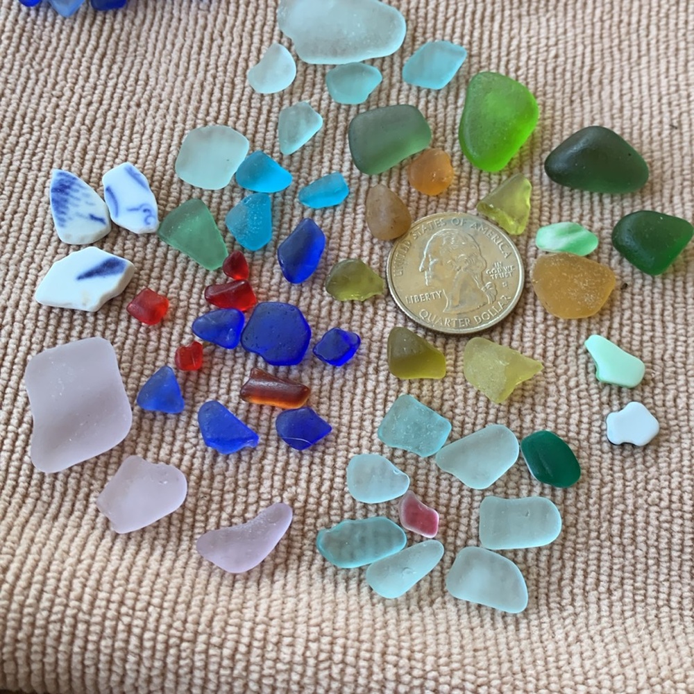 Assorted colors of seaglass